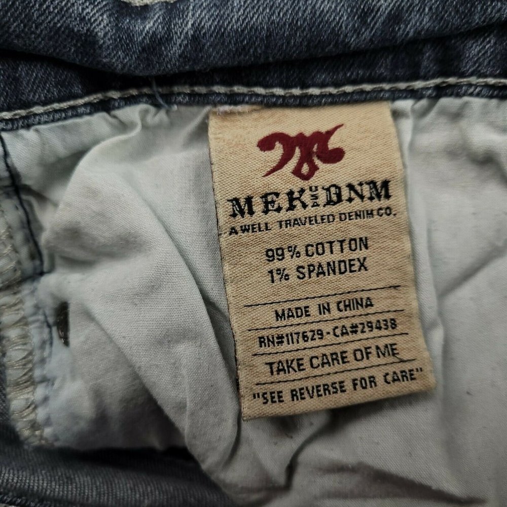 MEK Harrison Straight Leg Jeans Men’s 31x32 Dark Wash Premium Denim Classic Fit - Picture 8 of 11